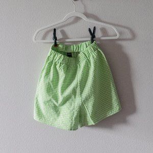 SHEIN Buffalo Plaid Mint Green Shorts Size Small